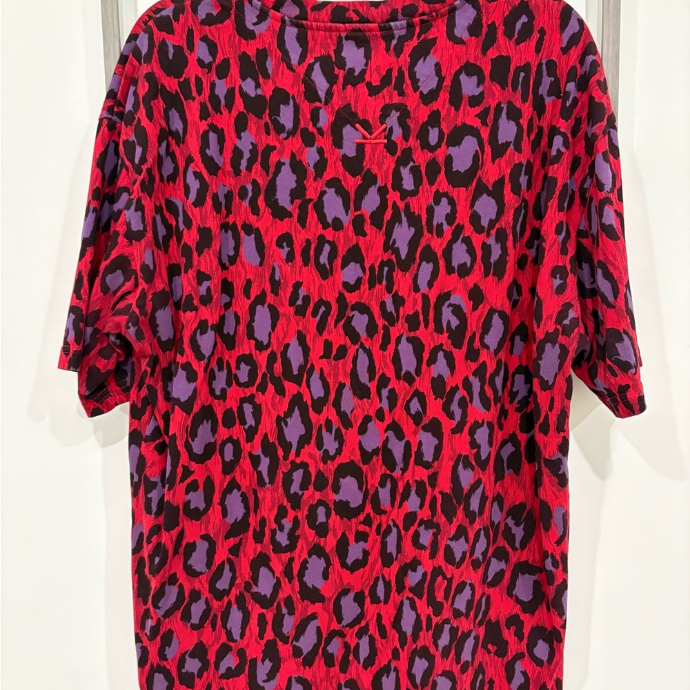Kenzo Red and Purple Patterned T-Shirt